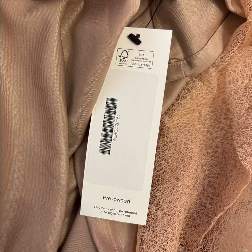 JS Collections Peach Beaded Maxi Gown - Picture 7 of 8